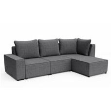 Ecksofa JAVIN 3-Sitzer rechts anthrazit