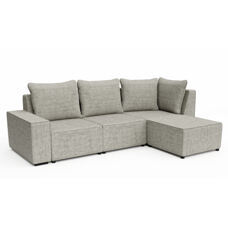 Ecksofa JAVIN 3-Sitzer rechts grau