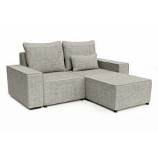 Ecksofa JAVIN 2-Sitzer rechts grau