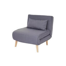 Sessel Schlafsofa Textil Hellgrau