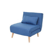 Sessel Schlafsofa Textil Blau