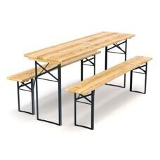 Festbank Bierzeltgarnitur 177 x 46/23 cm mit Schirmloch
