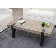 Couchtisch HWC Sofatisch ~ Tanne Holz 40x120x60cm