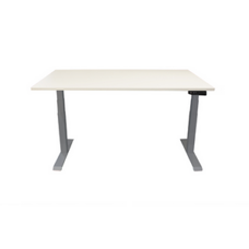 Contini höhenverstellbarer Bürotisch 1.6x0.8m grau / Gestell grau RAL 7045