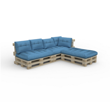 Palettenlounge TENERO inkl. Kissen türkis