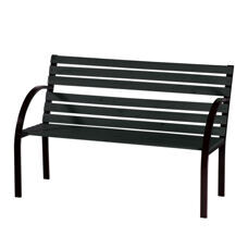 Gartenbank 120 cm schwarz