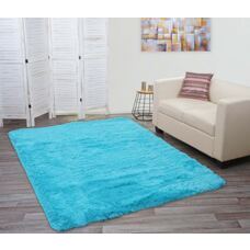 Teppich Shaggy Hochflor flauschig 230x160cm ~ türkis