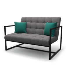 Sofa DEAN 2-Sitzer anthrazit
