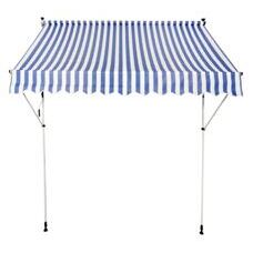 Balkonmarkise 200 x 120 cm blau/weiss