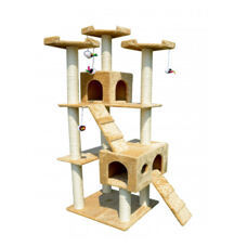 Katzenkratzbaum, beige (182cm hoch)
