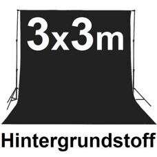 Hintergrundstoff 3x3m schwarz