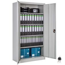 Aktenschrank mit 5 Böden hellgrau
