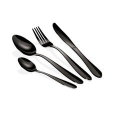 Berlinger Haus 24-teiliges Besteck-Set schwarz