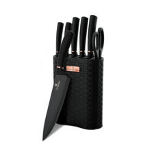 Berlinger Haus 7-teiliges Messerset mit Messerblock Black Rose Collection
