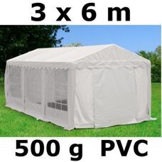 Profi PVC Partyzelt 3x6m, weiss
