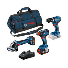 Bosch 3Tool Kit GSB 18V-45+ GDX 18V-200+ GWS 18V-7+ 2 x 5.0 Ah+ GAL 18V-40+ Tasche M (C)