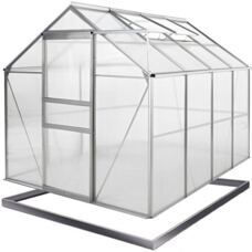 ALU Gewächshaus + Fundament 4.75m²/7,6m³