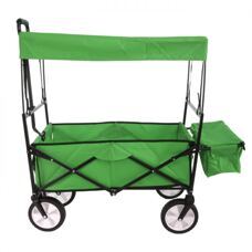 Bollerwagen Leiterwagen Handwagen klappbar ~ Dach/Hecktasche grün