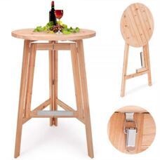 Bistrotisch Ø 78cm Stehtisch aus Massivholz - klappbar