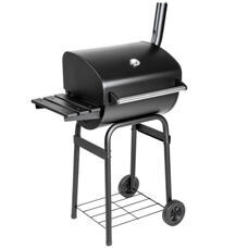 Holzkohlegrill mit Deckel und Thermometer
