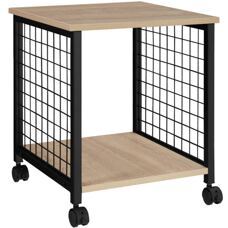 Beistelltisch Gary 40x40x48cm Industrial Holz hell, Eiche Sonoma