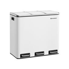 Recycling-Mülleimer Abfalleimer 3x18 L Weiss