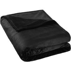 Kuscheldecke Polyester, schwarz, 220x240cm