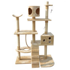 Katzenkratzbaum, beige (165 cm hoch)