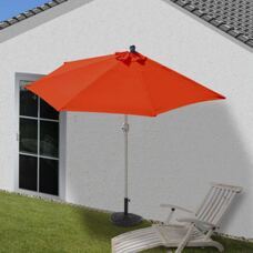Alu-Sonnenschirm halbrund Parla ~ 260cm terrakotta mit Ständer