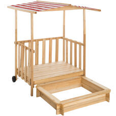 Sandkasten und Spielveranda Gretchen, rot