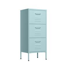 Kommode Metall KLAUS 3 Schubladen 42 x 101 cm mint