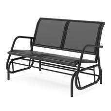 Gartenbank Schaukelbank PROMETEUS 120 cm schwarz