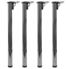 4er-Set Tischbein Tischgestell klappbar 72cm Edelstahl-Optik