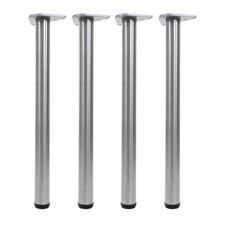 4er-Set Tischbein für Schreibtisch 73cm Edelstahl-Optik