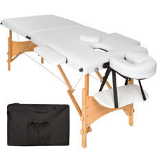 2 Zonen Massageliege mit 5cm Polsterung, weiss