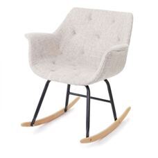 Schaukelstuhl Malmö ~ Textil creme / grau