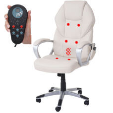 Massage Bürostuhl HWC mit Heizfunktion creme
