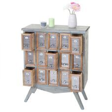 Apotheker-Schrank HWC, Kommode, Holz massiv 94x73x32cm