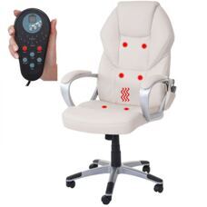 Massage Bürostuhl HWC mit Heizfunktion creme