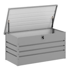 Gartenbox wasserdicht MONACO 132 x 62 x 64 cm 400L hellgrau