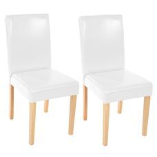 2x Esszimmerstuhl Littau weiss helle Beine
