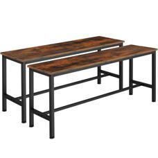 2 Sitzbänke Fairfield Industrial dunkelbraun