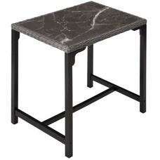 Rattan Bartisch Kutina 96x65x100cm grau