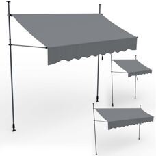 Balkonmarkise 300x120cm Standmarkise ohne Bohren