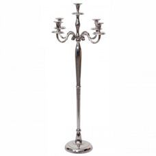 Kerzenständer 5-armig Aluminium 118cm (Silber)