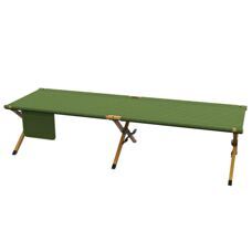 Sonnenliege klappbar 196x64x45cm Seitentasche Dunkelgrün
