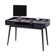 Schreibtisch Bürotisch Computertisch, MDF 120x55cm dunkelgrau