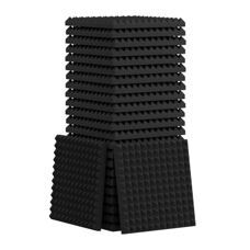 Akustikschaumplatte Pyramiden 24er Set 30 x 30 cm schwarz
