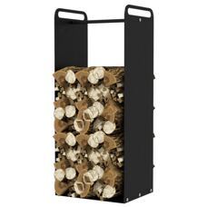 Kaminholzregal 36x30x90cm bis 30kg Outdoor & Indoor Schwarz
