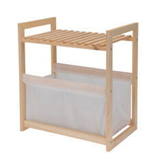 Regal Holz 36 x 22 x 39 cm natur/weiss